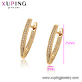 97069 xuping hoop 18k couleur or luxe synthétique CZ femmes boucles d&#39;oreilles